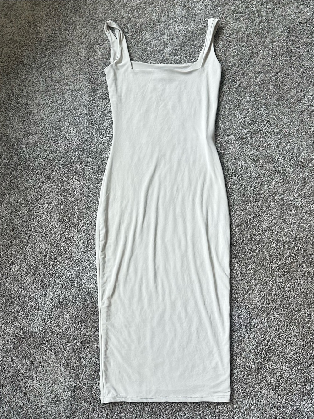 Sleeveless Stone Gray Bodycon Midi Dress